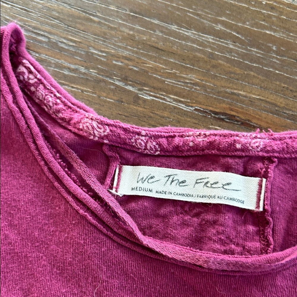 We The Free Magenta Short Sleeve Tee